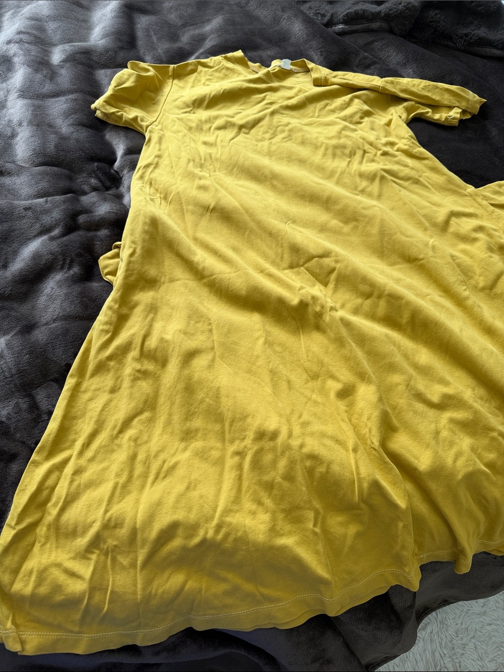 Bright Yellow T-Shirt Dress